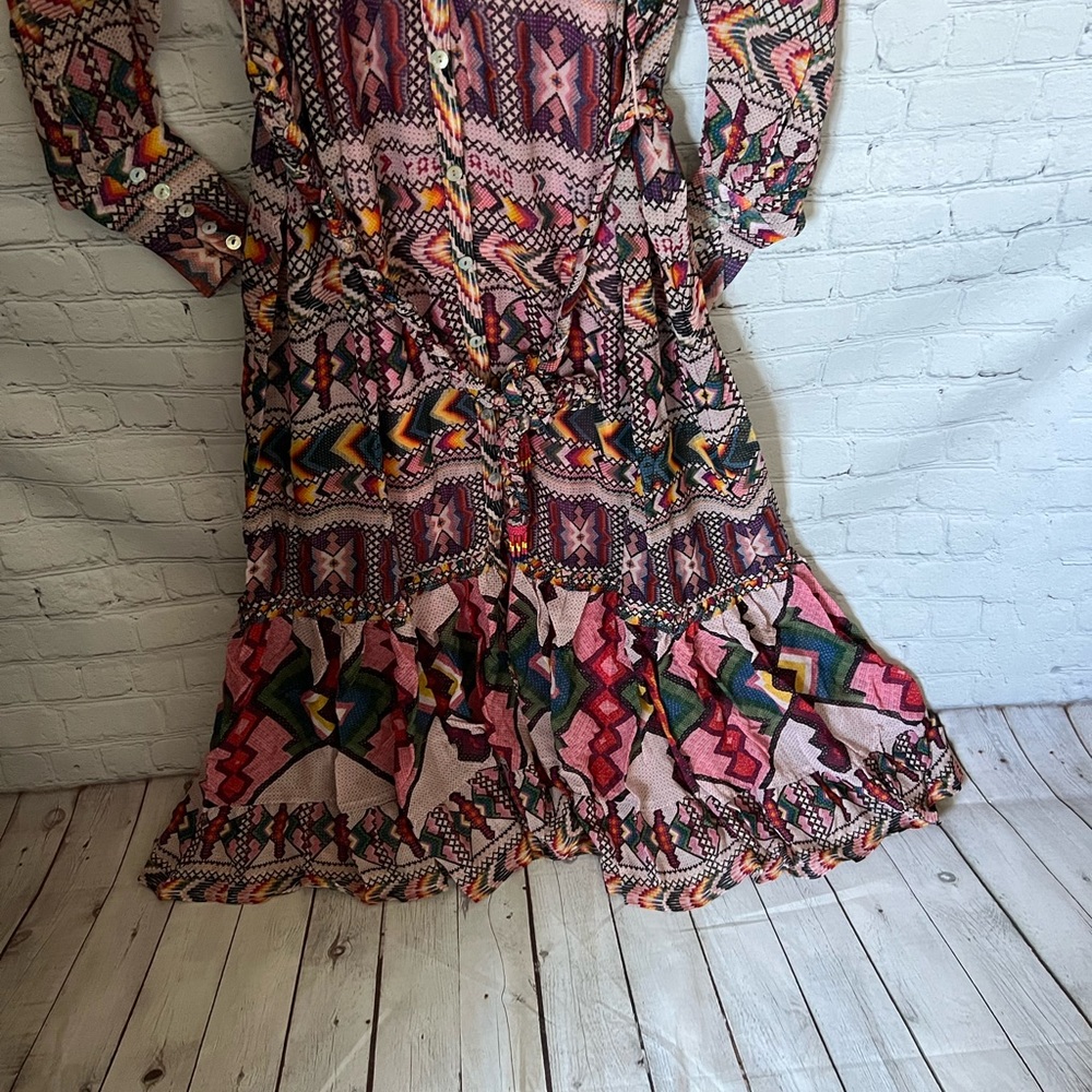 Farm Rio Blouson-Sleeve Belted Maxi Dress - Picture 7 of 15